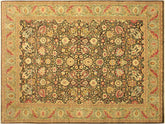 handmade Traditional  Brown Lt. Green Hand Knotted RECTANGLE 100% WOOL area rug 9x12